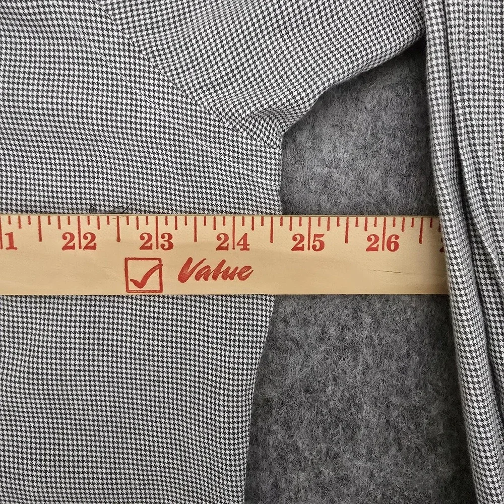 Eton‎ Shirt Mens 44 x 17.5 XL Black White Houndstooth Dress Cotton Button Up